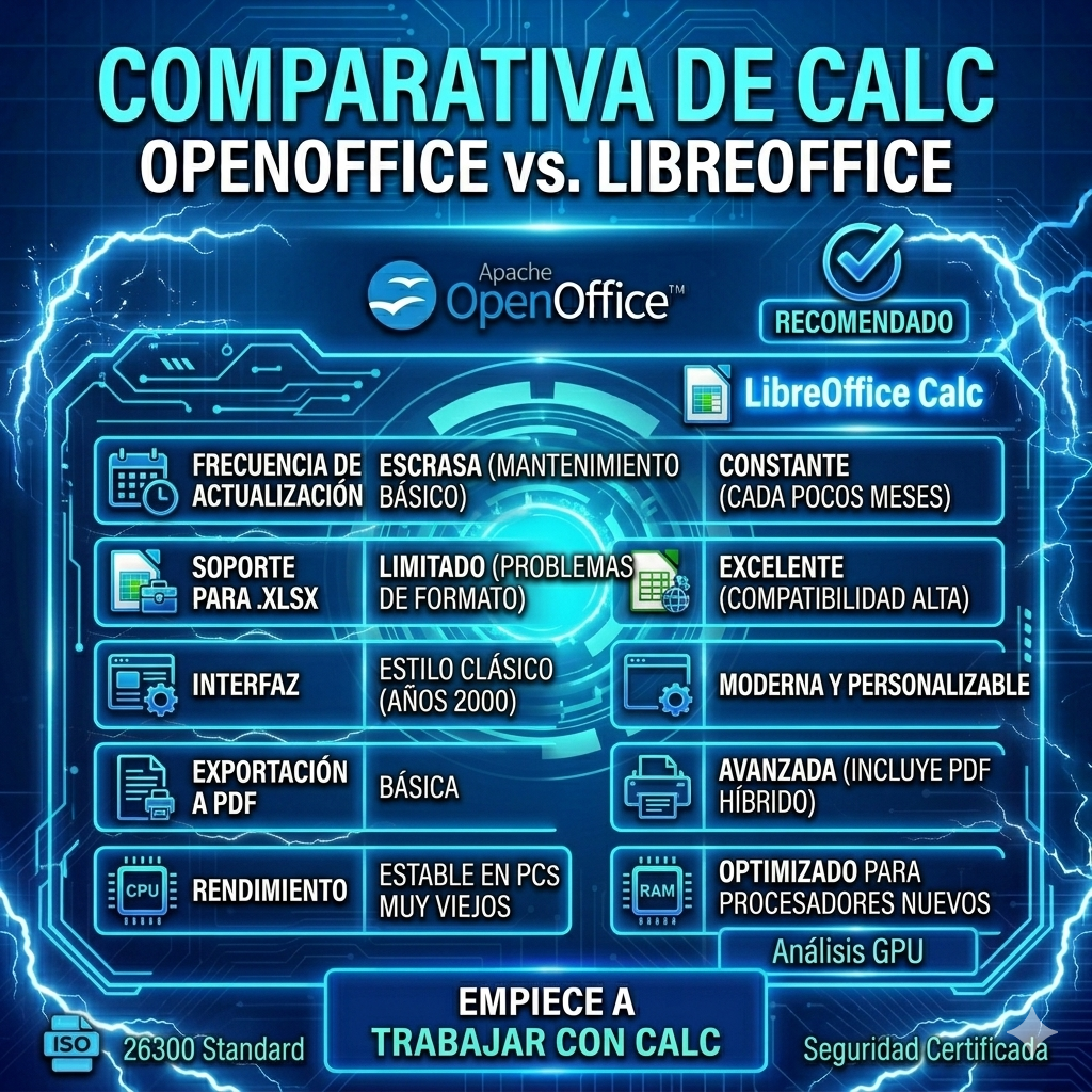 OpenOffice vs LibreOffice Calc